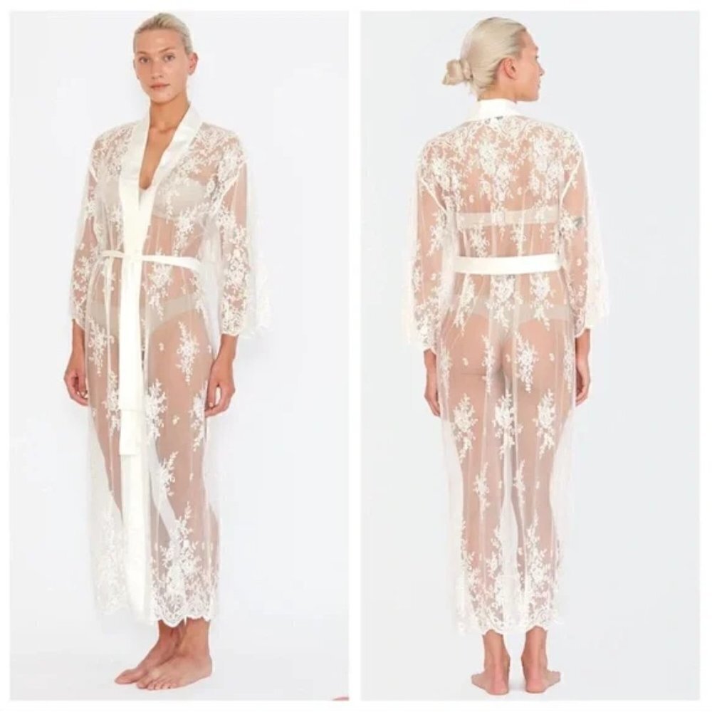 💕BHLDN x RYA COLLECTION💕 Darling Lace Robe ~ White Medium/Large NWOT